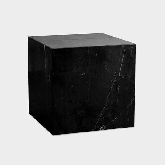 Plinth Marble Side Table by Audo Copenhagen - Color Nero Marquina (Black)
